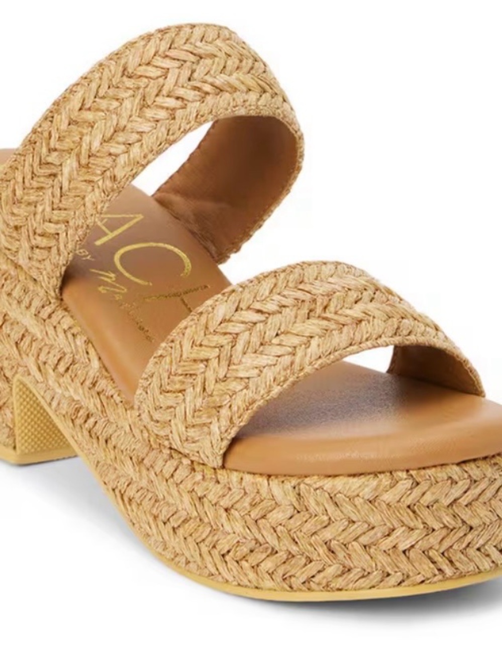 Matisse Natural Straw Double-Strap Platform Sandal